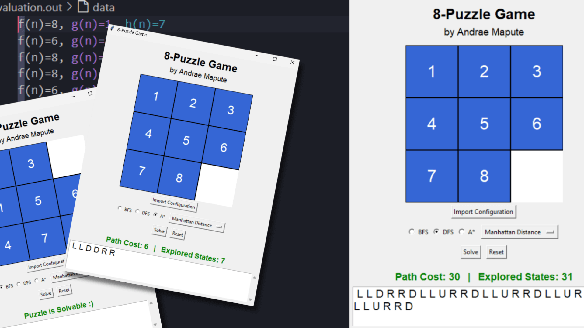 8-Puzzle Game AI Solver